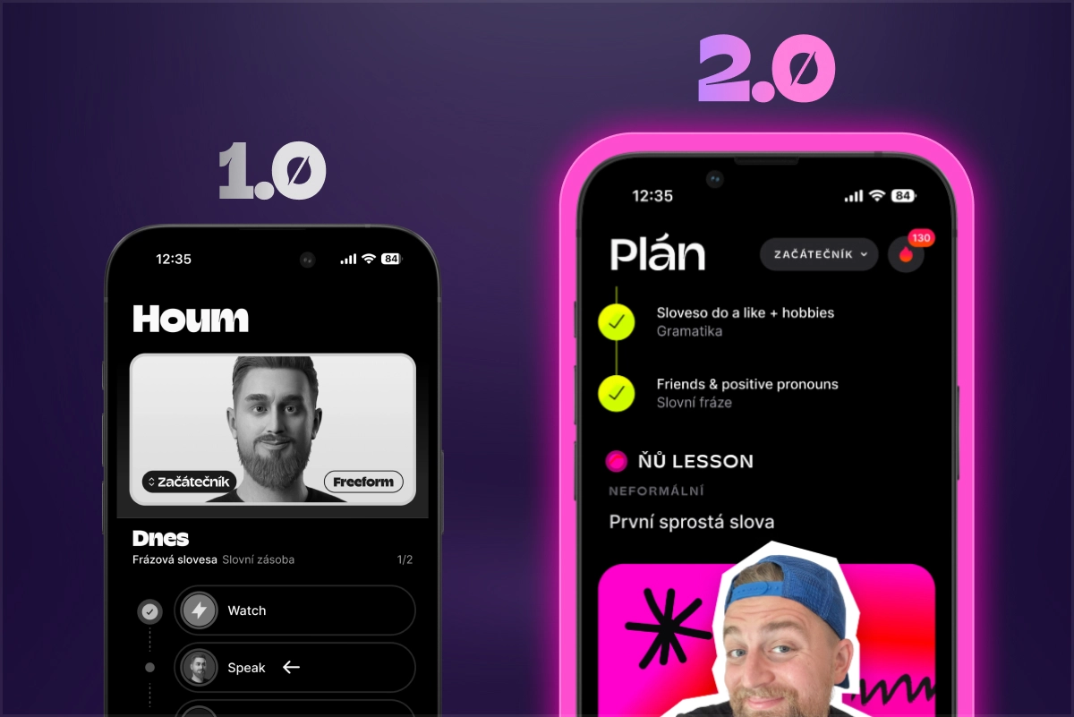 Stará appka 1.0 vs Nová appka 2.0
